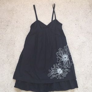 LBD with White Stitch Flowers